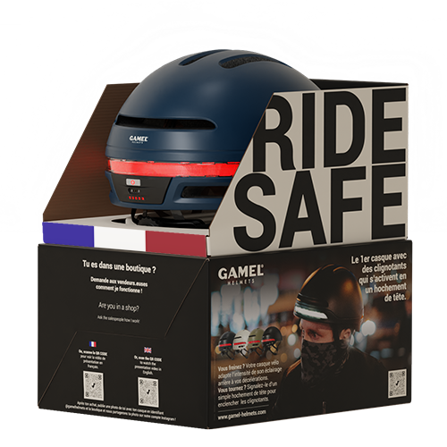 Bleu – Casque Le Remarquable – Gamel Helmets – Packaging – SMALL